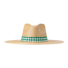 Load image into Gallery viewer, Paulina Green Gingham Palm Hat

