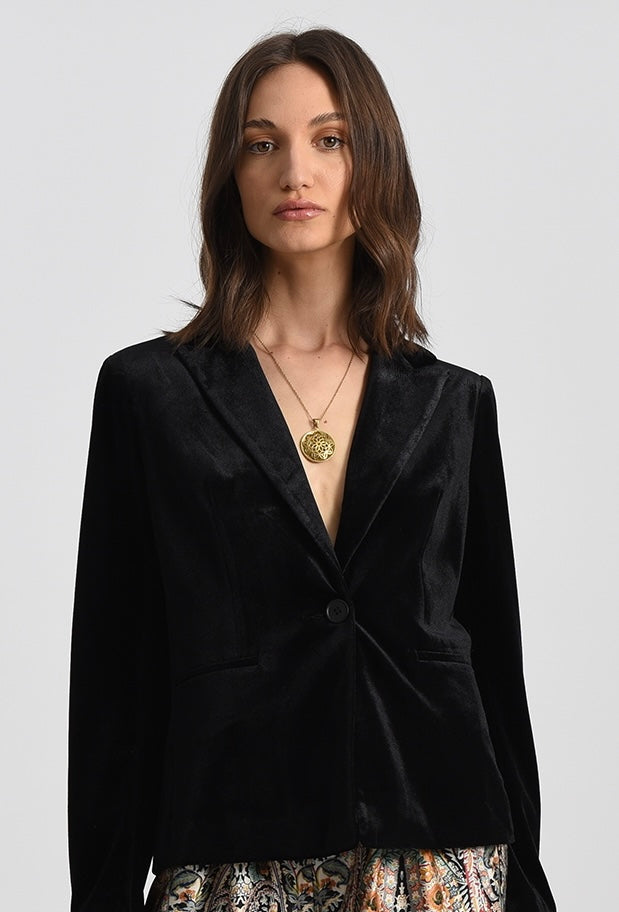 Black Velvet Blazer