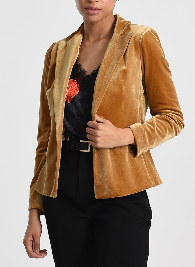 Mustard Velvet Blazer
