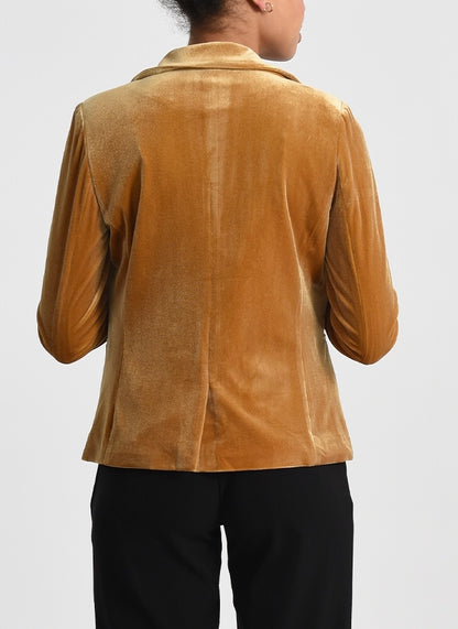 Mustard Velvet Blazer
