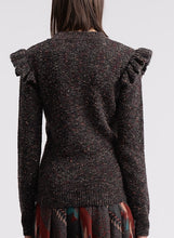Load image into Gallery viewer, Chocolate Flek Ruffle Sleeve Sweater
